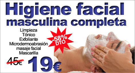 HIGIENE FACIAL MASCULINA COMPLETA por 19€